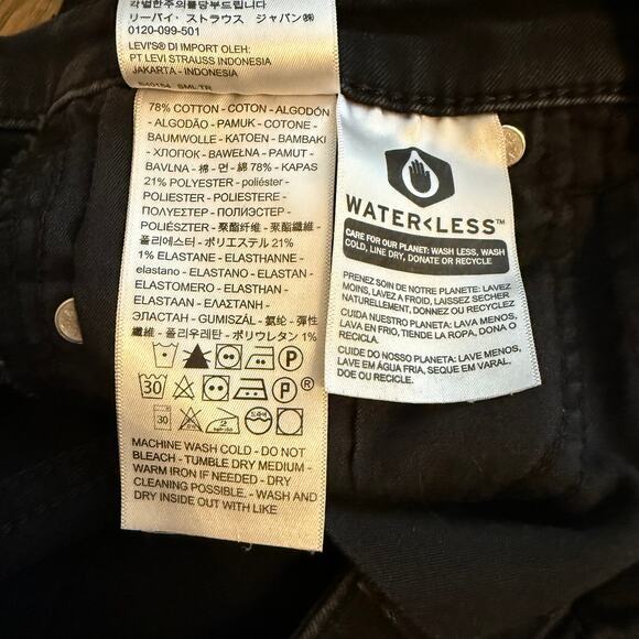 Levi 711 Mid-Rise Skinny Jeans Black - Picture 8 of 9